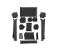 XEBRAD For Suzu-ki Ignis 2017-2022 Non-Slip Rubber Mats, for Centre Console, Armrest Storage, Cup Holder, Door Slot, Car Interior Accessories Mat, Pack of 15 Dashboard Anti-Slip Mat(White)