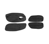 XEBRAD For VW, for Golf, for 4 MK4, for Jetta, for Bora, 1998 1999 2000 2001 2002 2003 2004 2005 Only 3 Doors Car Door Armrest Panel Suede Leather Cover Trim Car Interior Door Panel(Black,2pcs Rear)