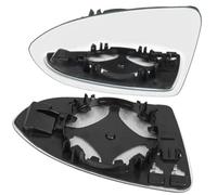 XEBRAD For Vw, for Golf, for Mk7 2013-2020 Wing Mirror Glass Left Heated Replacement Convex Clear Passenger Side Aspherical with Support Plate Door car wing mirror glass replacement(BLACK Left)