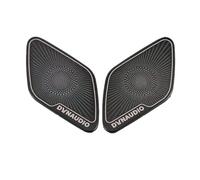 XEBRAD For VW, for Golf, Mk7 7.5 2013-2020 Stainless Car Door Panel Loudspeaker Pad Speaker Cover Trim Frame Sticker Accessories Car Speaker Trim(Black-03)