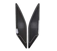 XEBRAD For VW, for Golf, Mk7 7.5 2013-2020 Stainless Car Door Panel Loudspeaker Pad Speaker Cover Trim Frame Sticker Accessories Car Speaker Trim(Black-02)