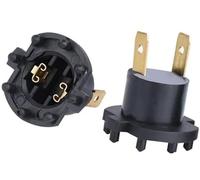 XEBRAD Headlight Socket Bulb Holder, Black Adapter, Holders for Replace The Old, for Loosen Headlight Bulb Adapter