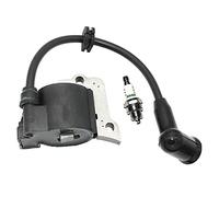 XEBRAD Ignition Coil Module And BM6A Spark Plug, for Husqvar 143R 143R II 143AE 15 236R Strimmer Brushcutter Magneto Parts 531007767 Ignition Coil For Garden Tools