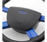 XEBRAD Interior Car Steering Wheel Panel Cover Trim Sticker, for Ford, For Focus 2 MK2 2005-2011, Car-Styling Stickers 4Pcs Set Accessories Steering Wheel Sticker(Blue)