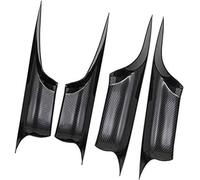XEBRAD Interior Inside Door Handle Car, for BMW, F01 7 Series 730 750 2008-2015 Front Rear Left Right Carbon Fiber Inner Doors Panel Car Door Handle Sticker(Carbon Pattern)