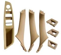 XEBRAD Left Hand Drive LHD, for BMW, 5 Series F10 F11 Gray Beige Black Car Interior Inner Door Handle Panel Pull Trim Cover 51417225858 51417225852 Car Interior Door Panel Handle(Beige-7Pcs)