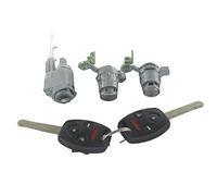 XEBRAD LOCK SET IGNITION SWITCH BARREL DOOR WITH BUTTON KEYS For CRV 03-06 ELEMENT 03-11 Car Ignition Switch Lock Cylinder(BLACK 3-Panic Button Keys)