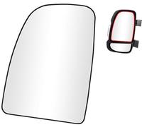 XEBRAD Lower Wing Mirror Glass Heated Driver Side, for Fiat Ducato, for Citroen for Jumper Relay, for Peugeot Boxer 2006-2023 car wing mirror glass replacement(BLACK Passenger Side Upper Left Heated)