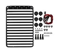 XEBRAD Luggage Carrier Roof Rack 1/10 RC Crawler, for Axial, SCX10 90046, for Traxxas, TRX4 Metal With Light 235 * 155mm Toy Car Roof Rack(YQ-LXJ03)