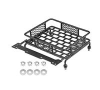 XEBRAD Luggage Tray Roof Rack, for Tamiya, CC01/CR01/D90/SCX10 1/8 1/10 RC Crawler Climbing Car L/M/S Size Steel Toy Car Roof Rack(S Size)