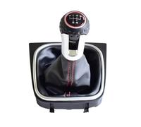 XEBRAD Manual 5 6 Speed Car Gear Shift Lever Cover, for for VW, for Golf, 6 MK6 GTI GTD R20 2009-2013 Hand Ball Gaiter Boot Case Gear Shift Boot Cover(Black 5 Speed)