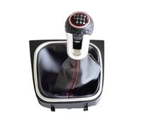 XEBRAD Manual 5 6 Speed Car Gear Shift Lever Cover, for for VW, for Golf, 6 MK6 GTI GTD R20 2009-2013 Hand Ball Gaiter Boot Case Gear Shift Boot Cover(Black 6 Speed)