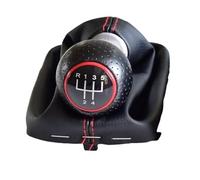 XEBRAD Manual 5 6 Speed Gear Shift Shifter Cover,for A3 S3 2001 2002 2003 Lever Knob Gaiter Boot Case Collar Car Styling Gear Shift Boot Cover(Black 5 Speed-Red)