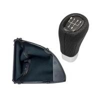 XEBRAD Manual Gear Shift Knob Gaiter Boot, for, 1 Series E81 E82 E87 E88 2003-2013 Car Styling Cover Accessories Gear Shift Boot Cover(Black 5 Speed 2pcs)
