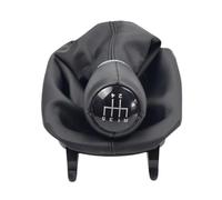 XEBRAD Manual Gear Shift Lever Knob Frame, for Seat, Leon I Toledo II 1998-2005 Leather Gaiter Boot Cover Case Collar Car Accessories Gear Shift Boot Cover(Black 5 Speed)