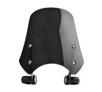 XEBRAD Motorcycle Windscreen Windshield Deflector Flyscreen, for Harley, Dyna FXDF Street Bob Super Glide Softail Deluxe Street 500 750 Moto Clear Riding Visor(Smoke)