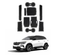 XEBRAD Non-Slip Mats, for Renault, Austral E-Tech (Automatic Transmission), Car Centre Console Rubber Mats, Drink Holder Mat, Storage Box, Non-Slip Mat, Door Seam Mats Dashboard Anti-Slip Mat(White)
