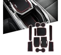 XEBRAD Non-Slip Mats, for Renault, Austral E-Tech (Automatic Transmission), Car Centre Console Rubber Mats, Drink Holder Mat, Storage Box, Non-Slip Mat, Door Seam Mats Dashboard Anti-Slip Mat(Red)