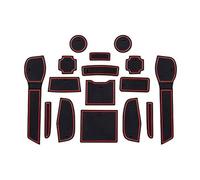 XEBRAD Non-Slip Rubber Mats, for Qashqai, J11 SUV, Car Gate Slot Pad Mat Cup Holder Armrest Center Consoles Interior Decoration 16pcs Red Dashboard Anti-Slip Mat(Red)