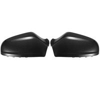 XEBRAD Pair Car Rear View Driver Passenger Side Mirror Cover Cap Replacement Black Carbon Fiber, for Opel, for Vauxhall, for Astra H 2004-2009 Covers Car Mirror Cover