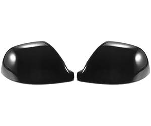 XEBRAD Pair Car Rear View Driver Passenger Side Mirror Cover Cap Replacement Gloss Black, for Volkswagen, Transporter T5 T6 Mirror Guard Covers Exterior Trims Car Side Mirror Cover Replacement