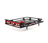 XEBRAD Racing Metal Roof Rack 132 * 103 * 14mm W/Lamps Lights Upgrades Parts Accessories RC Crawler Car, for Axial, SCX10 II TRX4 Toy Car Roof Rack