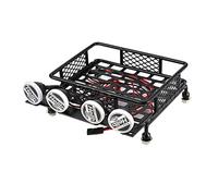 XEBRAD RC CAR Roof Rack Luggage Carrier General Type With 4 Round Light Bars Truck Crawler CC01 CR01 SCX10, for RC4WD Toy Car Roof Rack