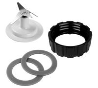 XEBRAD Replacement Parts, for Hamilton Beach, Blender Blades with Base Bottom Cap and 2 Rubber O Ring Sealing Gasket Blender Replacement Blade