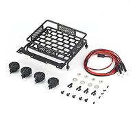 XEBRAD Roof Rack Luggage Carrier, for Tamiya, CC01, for Axial, SCX10 D90 1/10 RC Car Off-road Crawler With Spotlights Bar Toy Car Roof Rack
