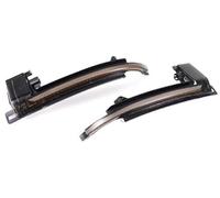 XEBRAD Side Mirror Indicator 2 Pieces, for A4, for A5 S5 B8.5 RS5 B8 Sequential Rearview Mirror Indicator Blinker Lamp Dynamic Scroll LED Turn Signal Light Car Turn Signal Light(BLACK B8 2pcs)