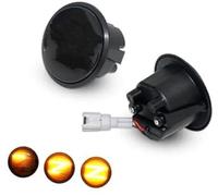 XEBRAD Side Mirror Indicator 2Pcs, for NISSAN, 370z Coupe Nismo Z34 Canbus 2009-2020 Led Dynamic Amber Side Marker Lights Turn Signal Sequential Blinker Lamps Car Turn Signal Light(BLACK Smoked Amber)