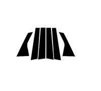 XEBRAD Side Window Door Pillar Posts Trim Cover Door Decorative Panel Sticker, for Range, for Rover, Evoque L551 2019-2022 L538 2013-2018 Car Window Trim Cover(Black for L551 2019-2022)