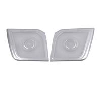 XEBRAD Silver Black Car Interior Styling Door Horn Sticker Cover Speaker Protection Moulding Trim, for Toyota, HIACE 2019 2020 2021 Car Speaker Trim(Sliver)
