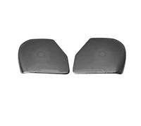 XEBRAD Stainless Car Door Panel Loudspeaker Pad Sound Speaker Cover Trim Frame Sticker Accessory, for Toyota, Sienna XL30 2011-2019 Car Speaker Trim(Front Black-Logo)