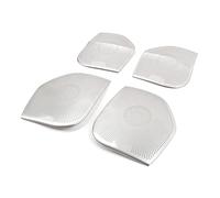 XEBRAD Stainless Car Door Panel Loudspeaker Pad Sound Speaker Cover Trim Frame Sticker Moulding Accessories, for Lexus, LX570 2015-2020 Car Speaker Trim(Matte Silver-Logo)