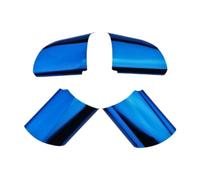 XEBRAD Stainless Steel Car Steering Wheel Decoration Cover Trim Sticker, for Ford, For Focus 2 MK2 2005-2011, Accessories Blue Steering Wheel Sticker