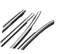 XEBRAD Window Door Seals 4PCS Car Outer Door Window Rubber Weatherstrip, for Hyundai, for Tuscon for IX35 for Hatchback 2010-2015 Pressure Sealing Strip Car Window Outer Weatherstrip(Black Chrome)