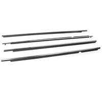 XEBRAD Window Door Seals 4PCS Car Outer Window Rubber Weatherstrip Waterproof Pressure Strip Sealing Belt Moulding Trim, for Toyota, for Corolla, 2009-2012 Car Window Outer Weatherstrip(Black Chrome)