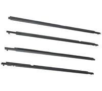 XEBRAD Window Door Seals 4PCS Car Outer Window Rubber Weatherstrip Waterproof Pressure Strip Sealing Belt Moulding Trim, for Toyota, for Corolla, 2009-2012 Car Window Outer Weatherstrip(Black Black)