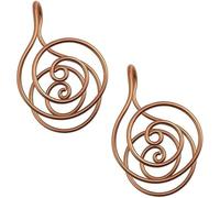 Xebular Copper Palm Ring Reiki Spiral Hand Rings for Meditation & Energy Healing - Handmade Copper Cuffs for Crystal Work, Chakra Support, Manifestation, and Daily Wellness Practice (2* No Gem)