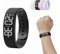 Xebular Fitsleeps Alarm Clock Watch - Vibrating Reminder Watch, Time Bracelet, Water Proof Silent Alarm Watch,Vibrating Wrist For Deep Sleepers/Hearing, for Heavy Sleepers & Habit Breakers (Black)