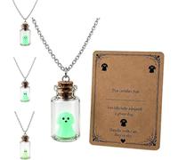 Xebular Ghost Adoption Necklace,Glow In The Dark Necklace with Ghost (Dog)