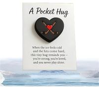 Xebular Hockey Heart Pocket Hug - Hockey Pocket Hug with Inspirational Message Card, Hockey Motivational Token, Comfort & Courage, Gifts Suitable for Players Friends Family (1 Pcs)