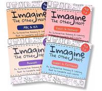 Xebular Imagine The Other Half: Interactive Kids Creative Drawing & Coloring Book,Easy And Fun Drawing Activity Book for Kid Ages 3-8,Anti-Bleed Pages,Build Visual Thinking & Imagination (Mixed)