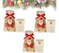 Xebular Little Pocket Christmas Hug - Christmas Pocket Hug with Encouragement Card, Funny Positive Party Decorations, Christmas Souvenir to Comfort Sadness, Gift for Family & Friends (3 Pcs)