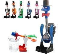 Xebular Novelty Drinking Water Bird Toy - Drinking Bird Toy, Perpetual-Motion Bobbing Glass Duck, Battery-Free Design, Educational Science Ornament, Fun Prank Gift for Friends and Families (Blue)