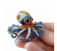 Xebular Octopus Bead Embroidery Kit - 3D Ocean Animals DIY, Starter Set for Beginners, Complete Beadwork Kit, Full-Color Step-by-Step Instructions Creative Handmade Gift for Lovers (Octopus B)