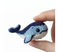 Xebular Octopus Bead Embroidery Kit - 3D Ocean Animals DIY, Starter Set for Beginners, Complete Beadwork Kit, Full-Color Step-by-Step Instructions Creative Handmade Gift for Lovers (Whale)
