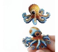 Xebular Octopus Bead Embroidery Kit - 3D Ocean Animals DIY, Starter Set for Beginners, Complete Beadwork Kit, Full-Color Step-by-Step Instructions Creative Handmade Gift for Lovers (Octopus A+B)