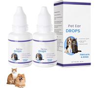 Xebular Rzxeaear Cleaner, Pet EarPro Drops, Ear Infection Treatment Drops, Effectively Relieves Ear Itching, Gentle & Refreshing Formula, Ideal for Daily Ear Care for Cats and Dogs (2 Pcs)